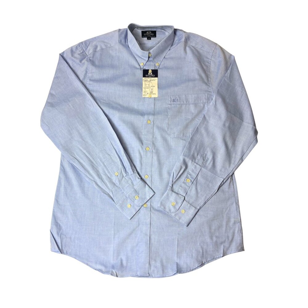 Stafford Men’s Light Blue Button-Down Dress Shirt – Size 40 (M)